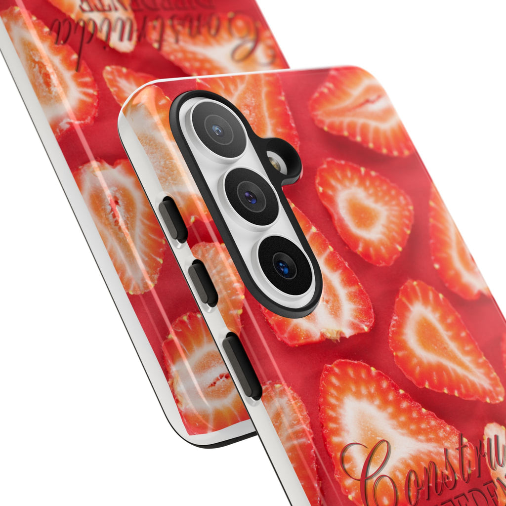 Strawberry Phone Case — Bold Red Fruit Pattern