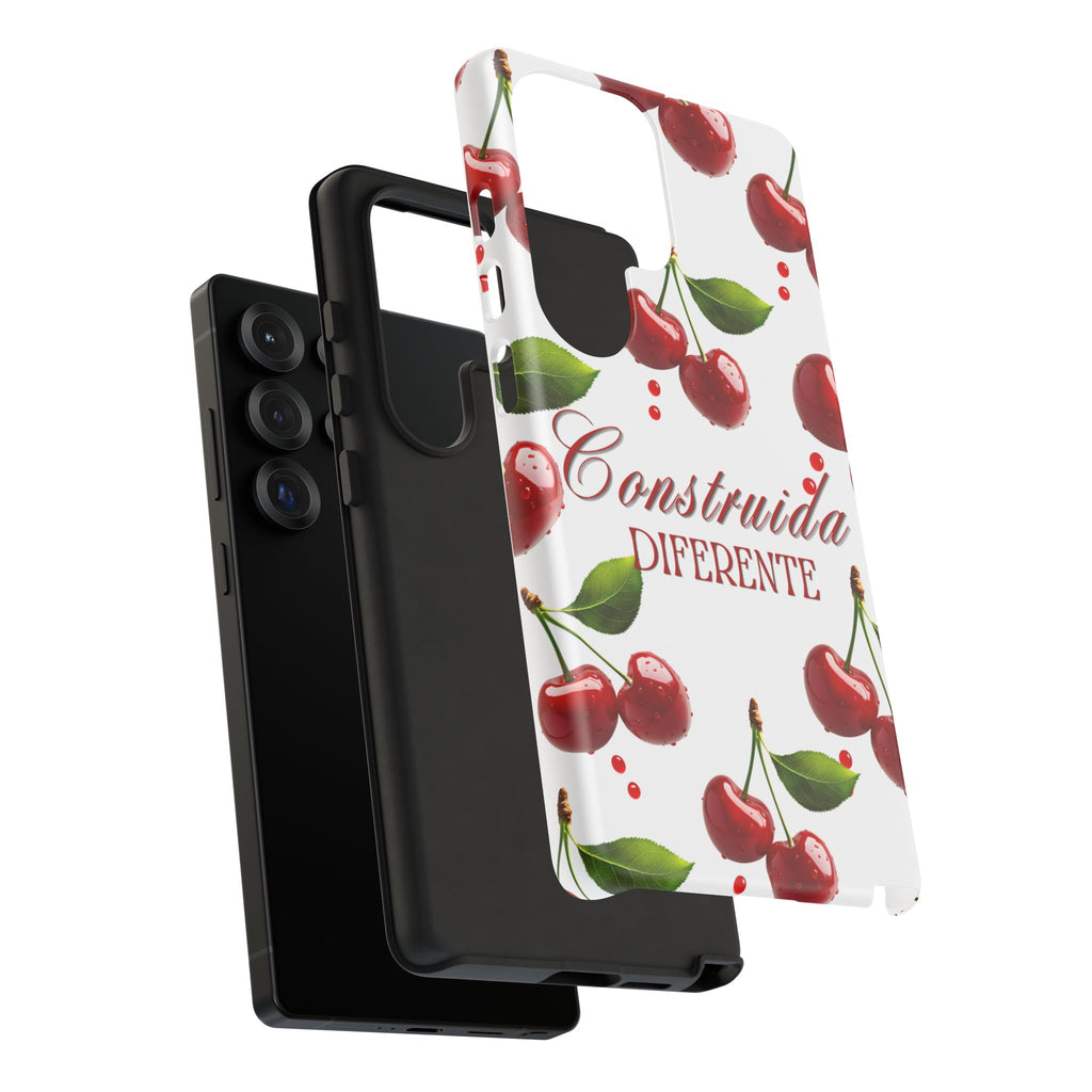 Cherry Pattern Phone Case — "Construida Diferente" Protective Tough Case