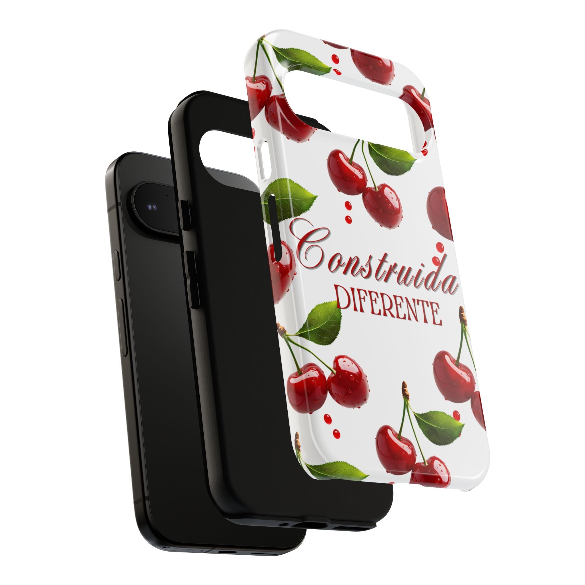 Cherry Pattern Phone Case — "Construida Diferente" Protective Tough Case