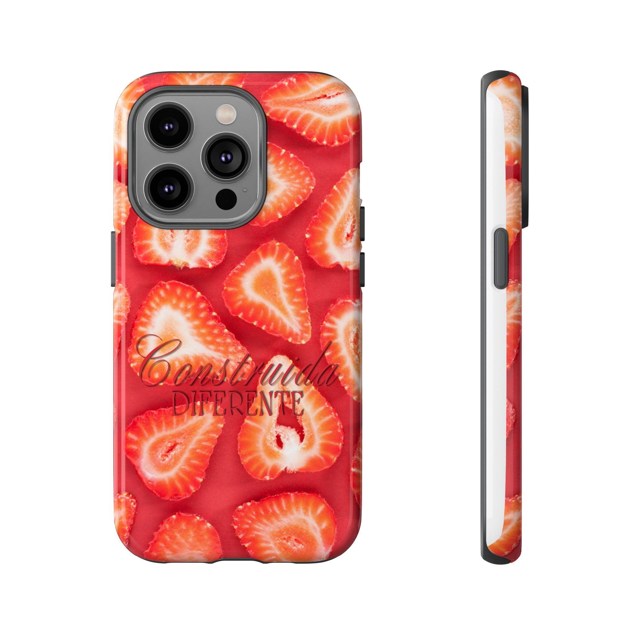 Strawberry Phone Case — Bold Red Fruit Pattern