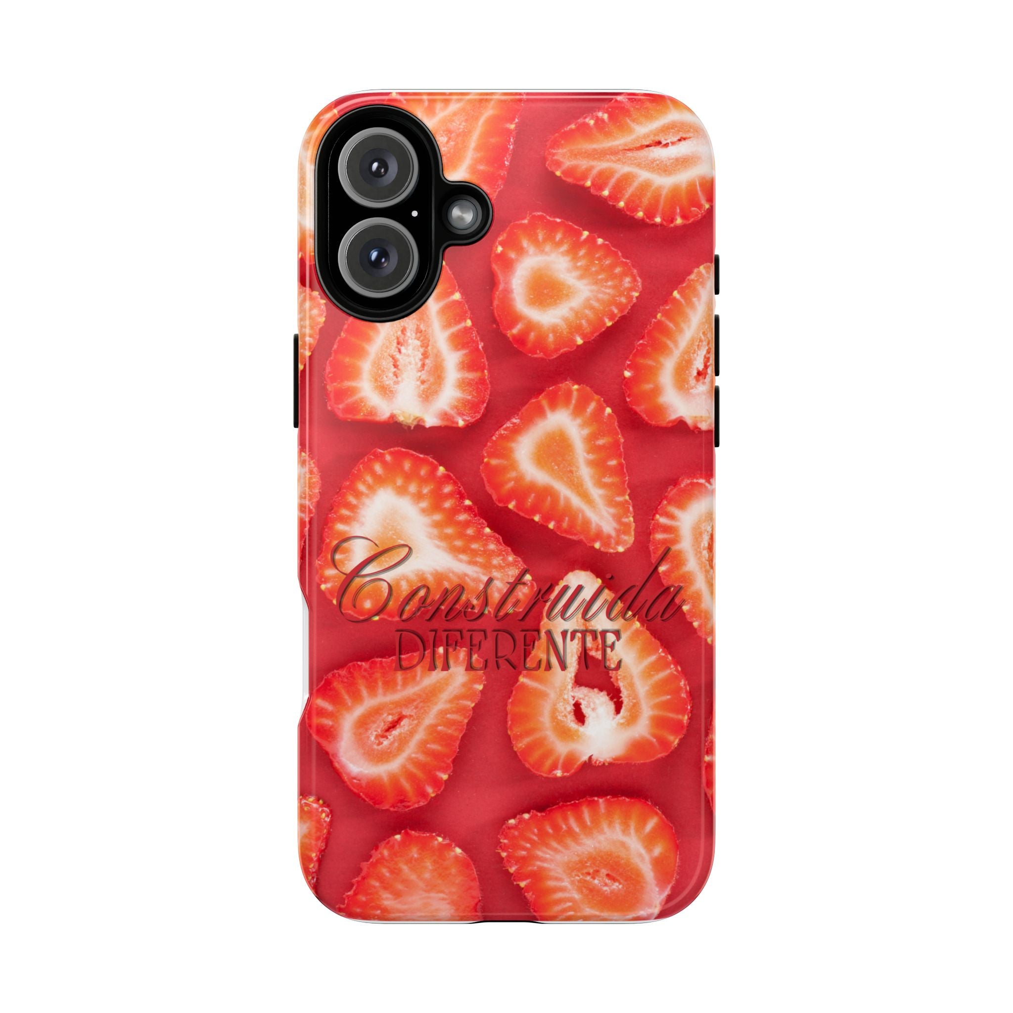 Strawberry Phone Case — Bold Red Fruit Pattern