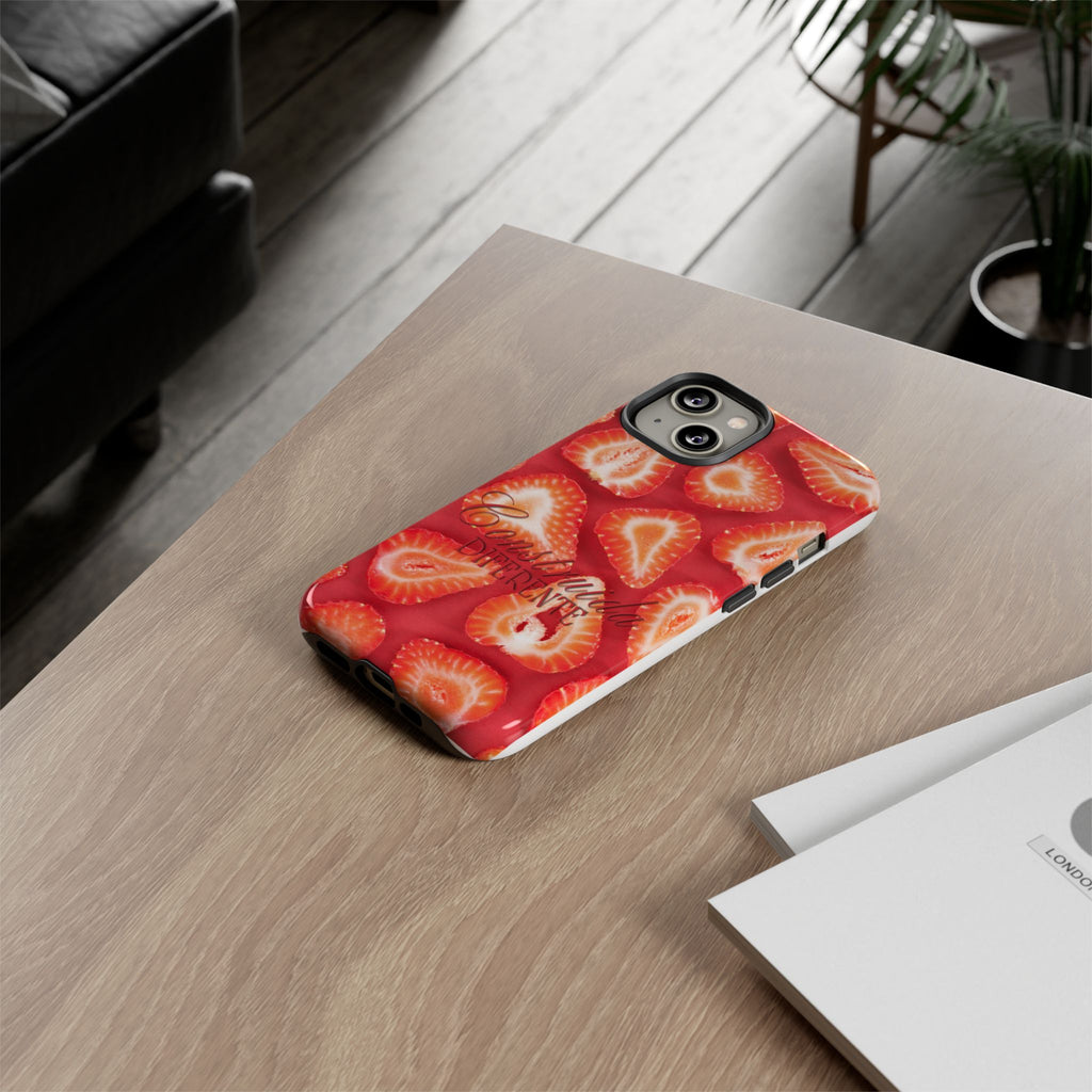 Strawberry Phone Case — Bold Red Fruit Pattern