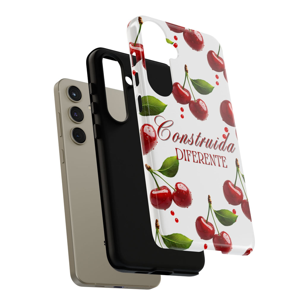 Cherry Pattern Phone Case — "Construida Diferente" Protective Tough Case