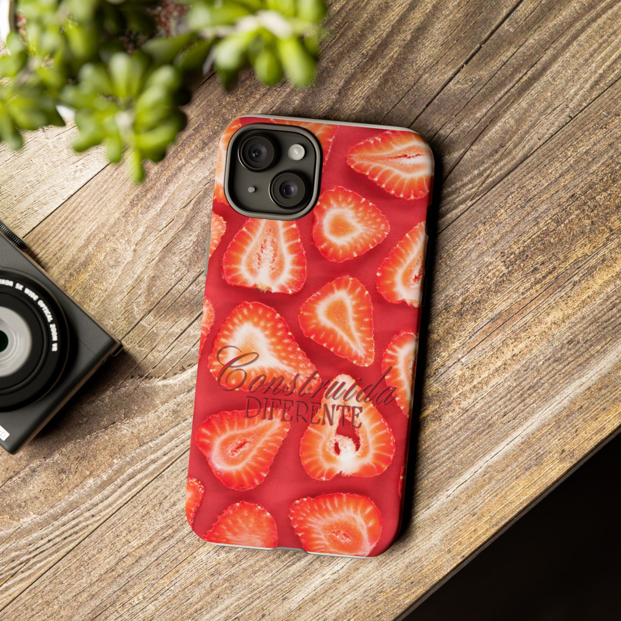 Strawberry Phone Case — Bold Red Fruit Pattern