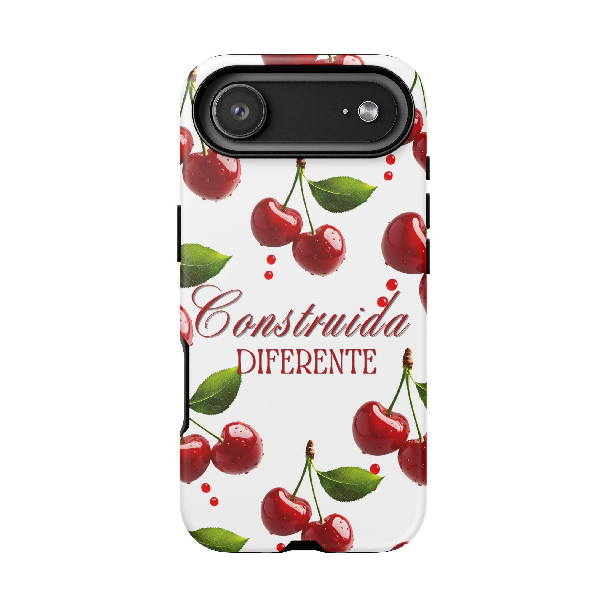 Cherry Pattern Phone Case — "Construida Diferente" Protective Tough Case