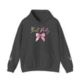 Pretty Bow Hoodie — "Built Pretty" Pink Ribbon Graphic