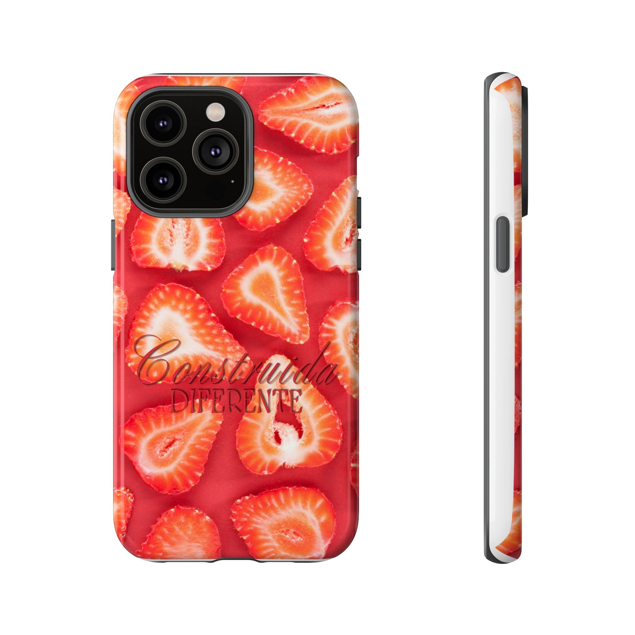 Strawberry Phone Case — Bold Red Fruit Pattern