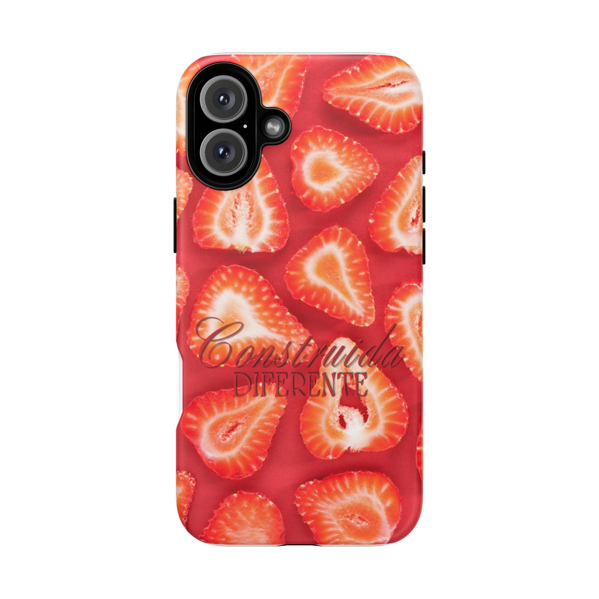 Strawberry Phone Case — Bold Red Fruit Pattern