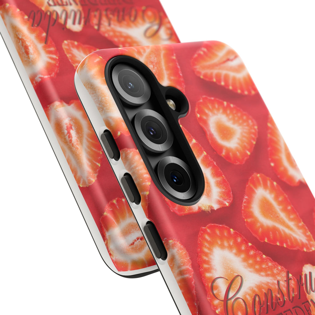 Strawberry Phone Case — Bold Red Fruit Pattern
