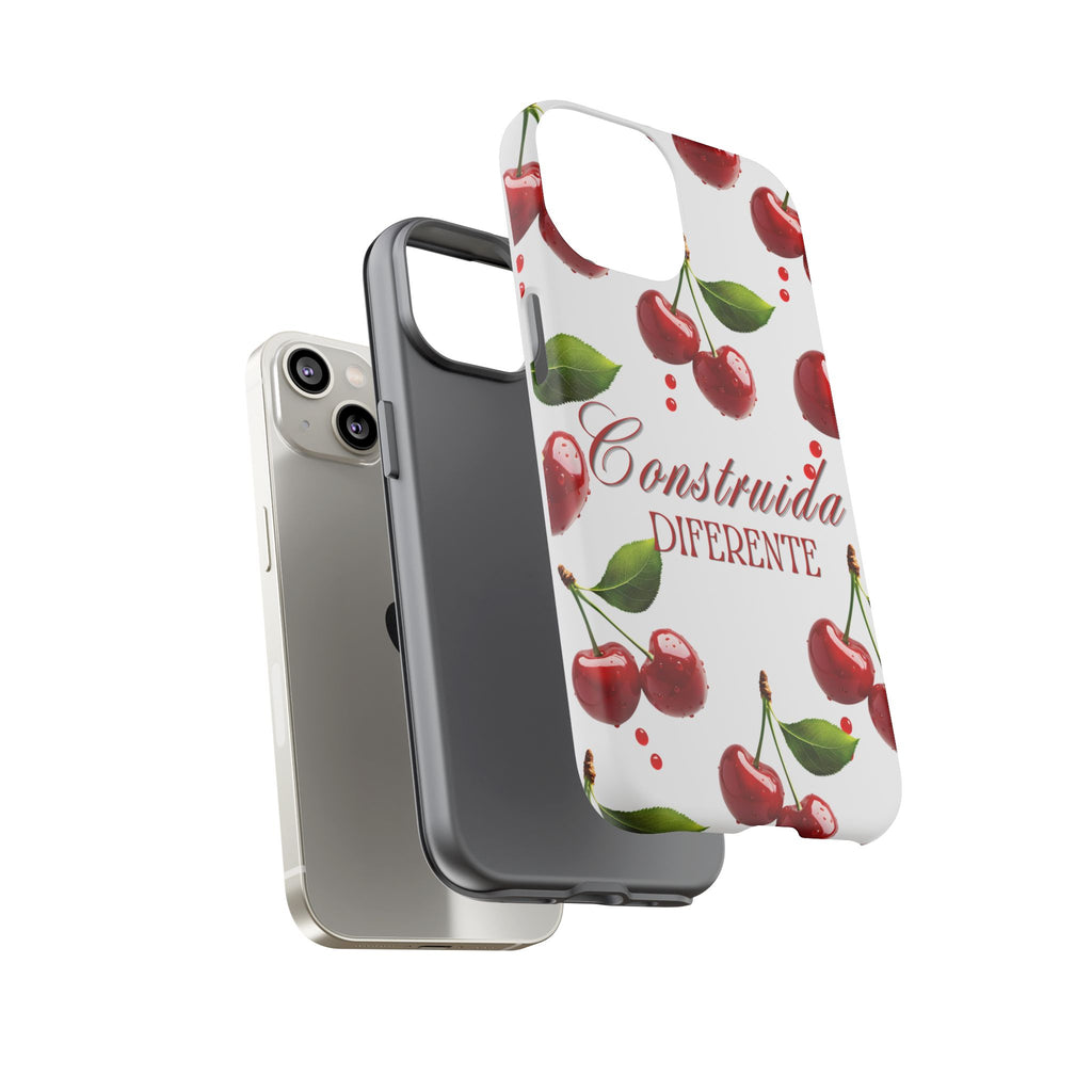 Cherry Pattern Phone Case — "Construida Diferente" Protective Tough Case